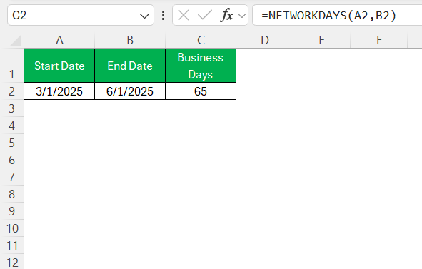 Calculate Business Days