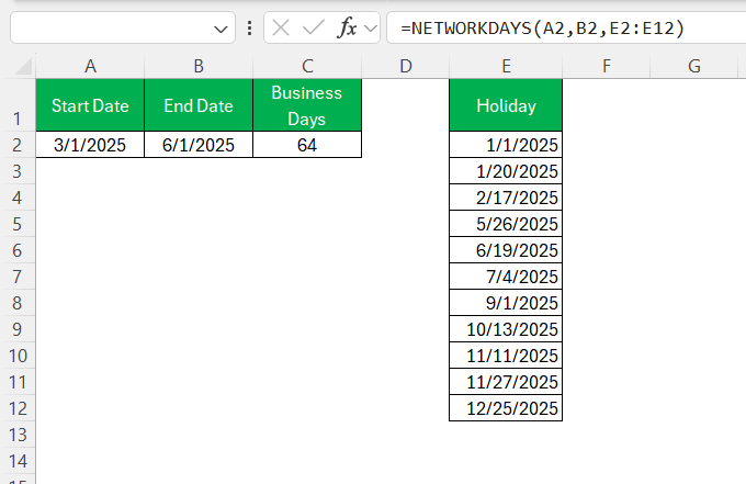 Calculate Business Days