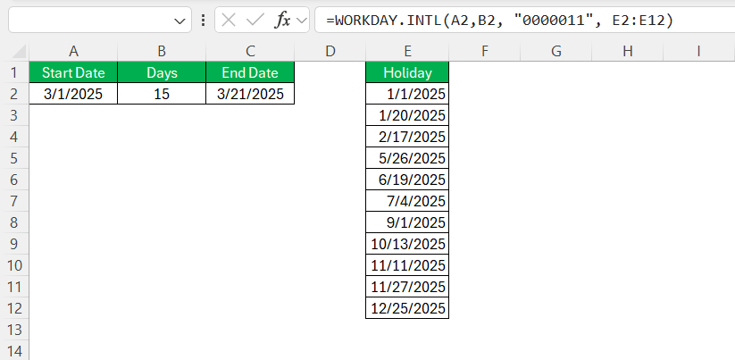 Calculate Business Days