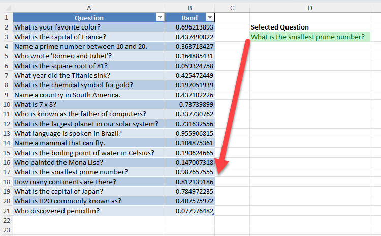 random question generator