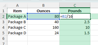 80 Ounces to Pounds