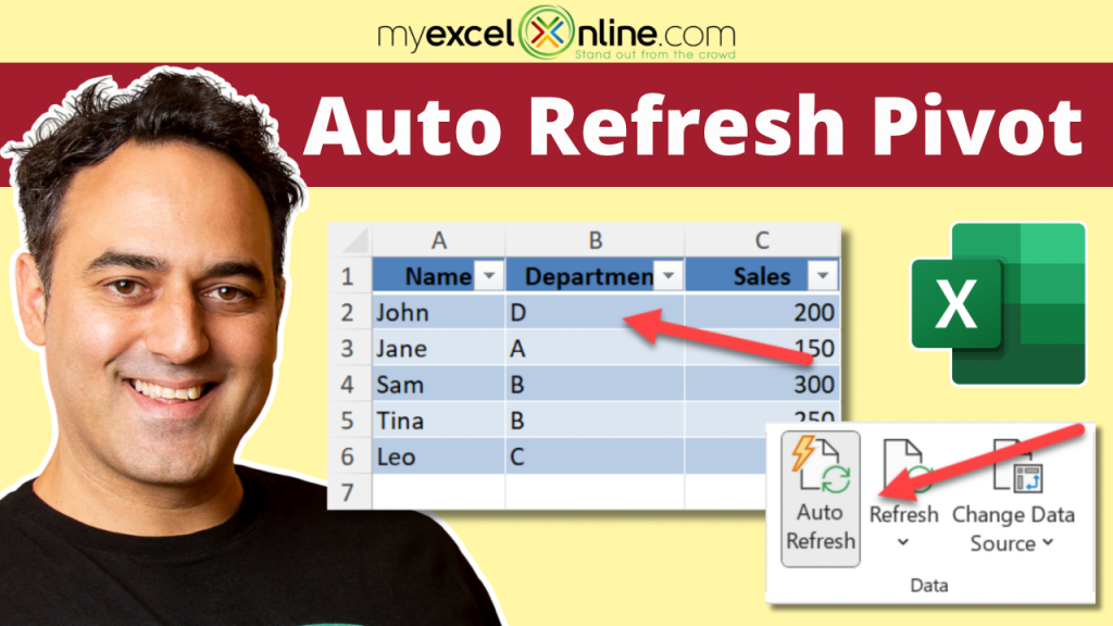 Automatically refresh a pivot table