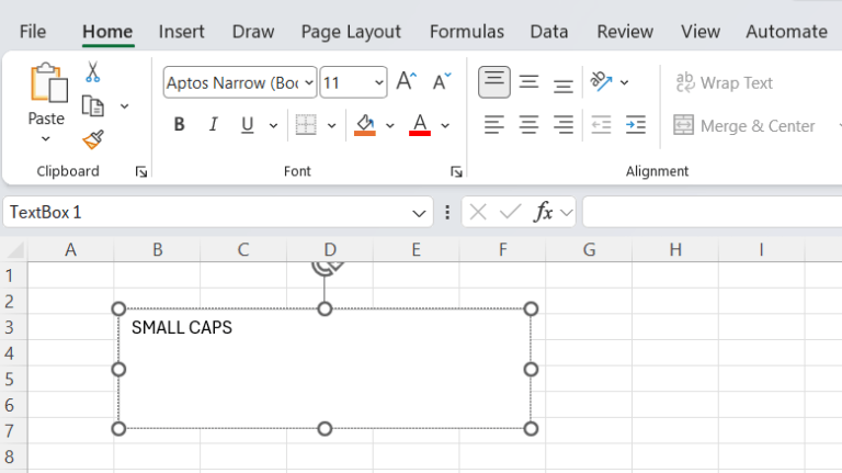 How to Use Small Caps Font in Excel - Step by Step Guide | MyExcelOnline