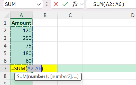 Total a Column