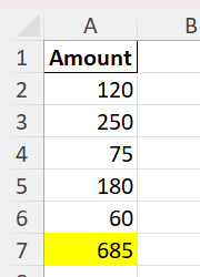 Total a Column