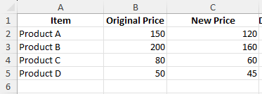decrease in percentage