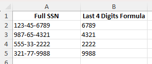 last 4 digits of ssn