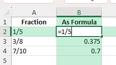 How to Convert 1/5 to a Decimal in Excel | MyExcelOnline