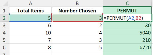 permutations calculator