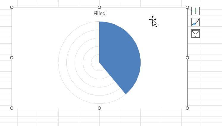 pie chart with 100 sections