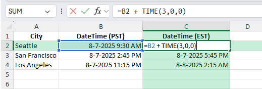 pst time to est time