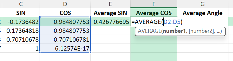 average degrees on a compass
