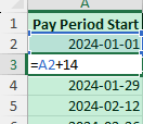 biweekly pay period