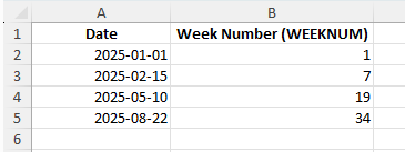 current week number