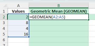 geometric mean