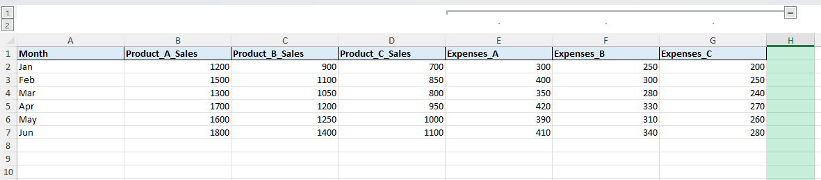 group columns
