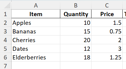 how to enter a formula