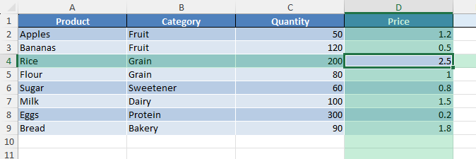 how to remove table in Excel