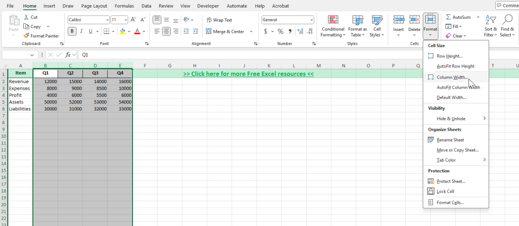 How to Make Cells the Same Size in Excel - Step by Step Guide ...