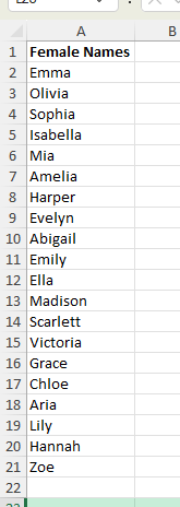 random female name generator