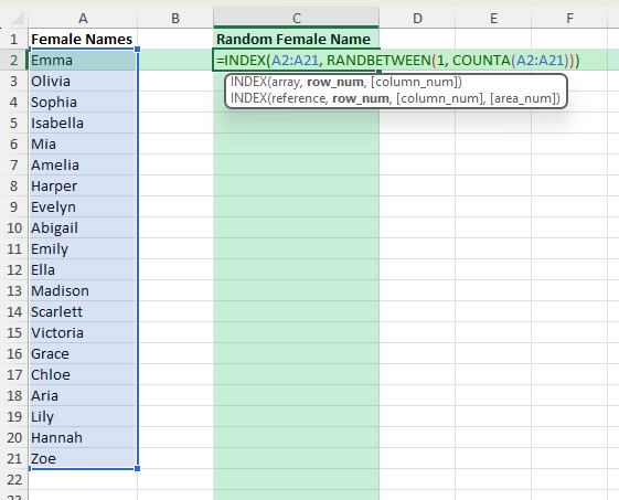 random female name generator