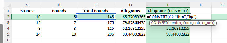 stone and pounds to kilograms