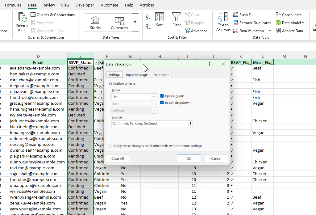 wedding guest list template