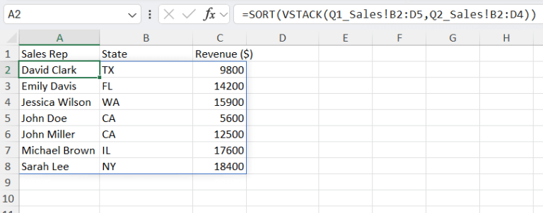 Simple Examples to Master VSTACK in Excel | MyExcelOnline
