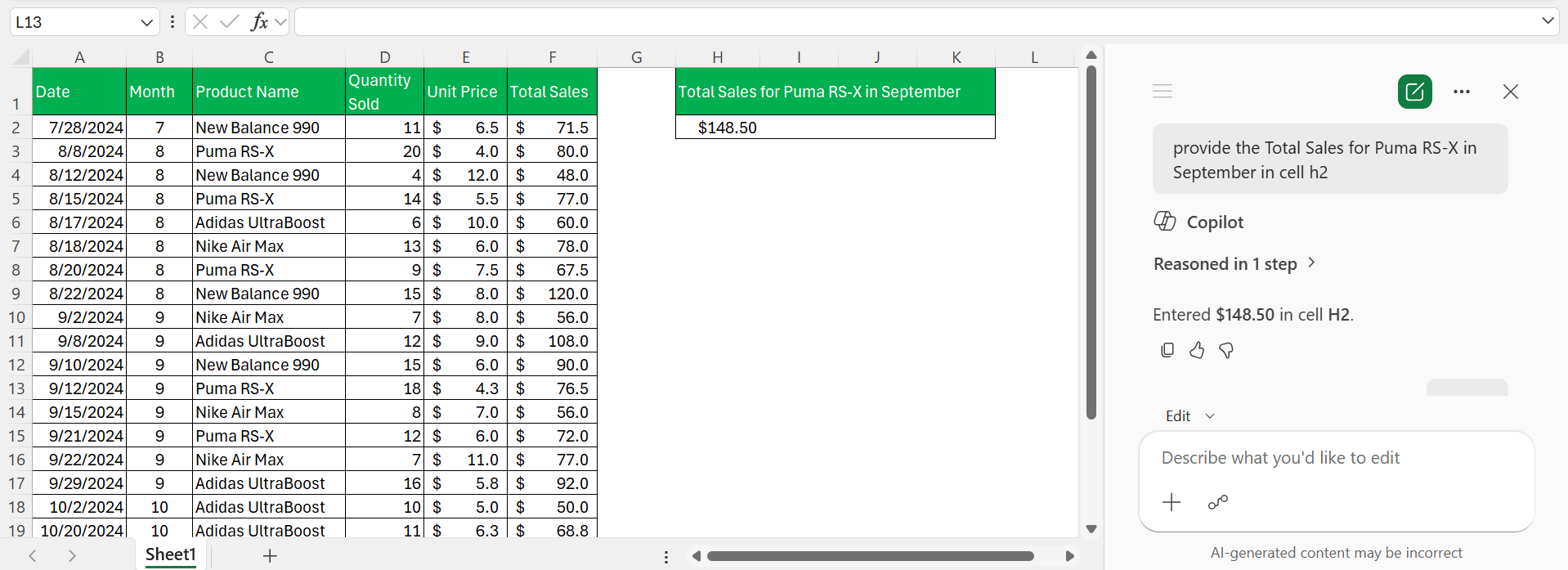 Copilot vs Excel function Copilot vs Excel function