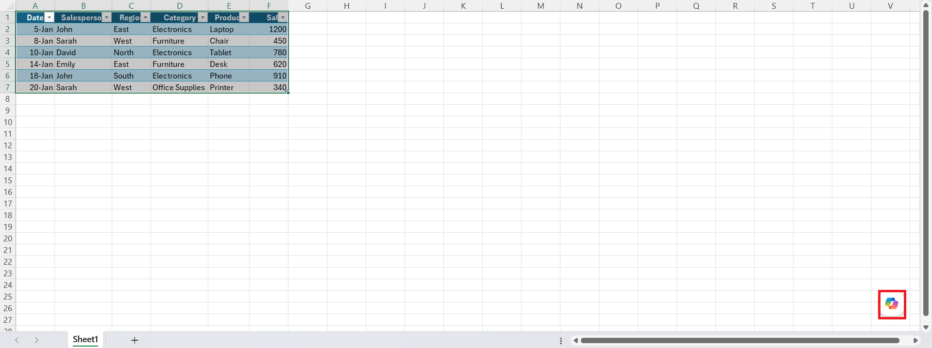 How to Use Copilot to Create Pivot Tables 5