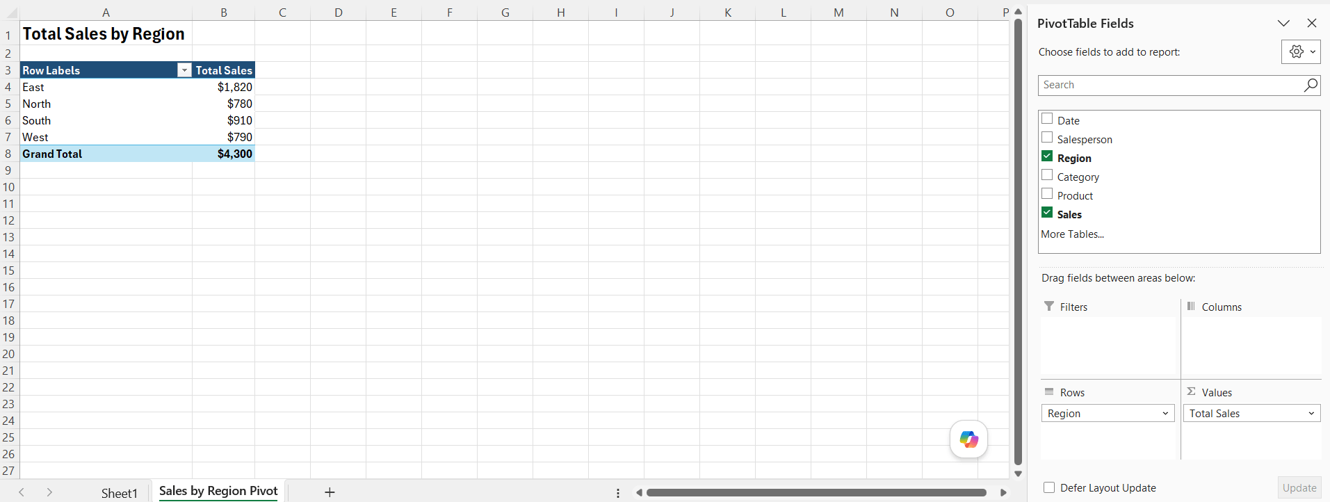How to Use Copilot to Create Pivot Tables