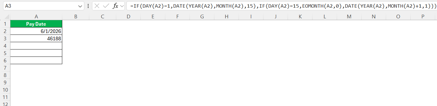 Semimonthly Pay in Excel