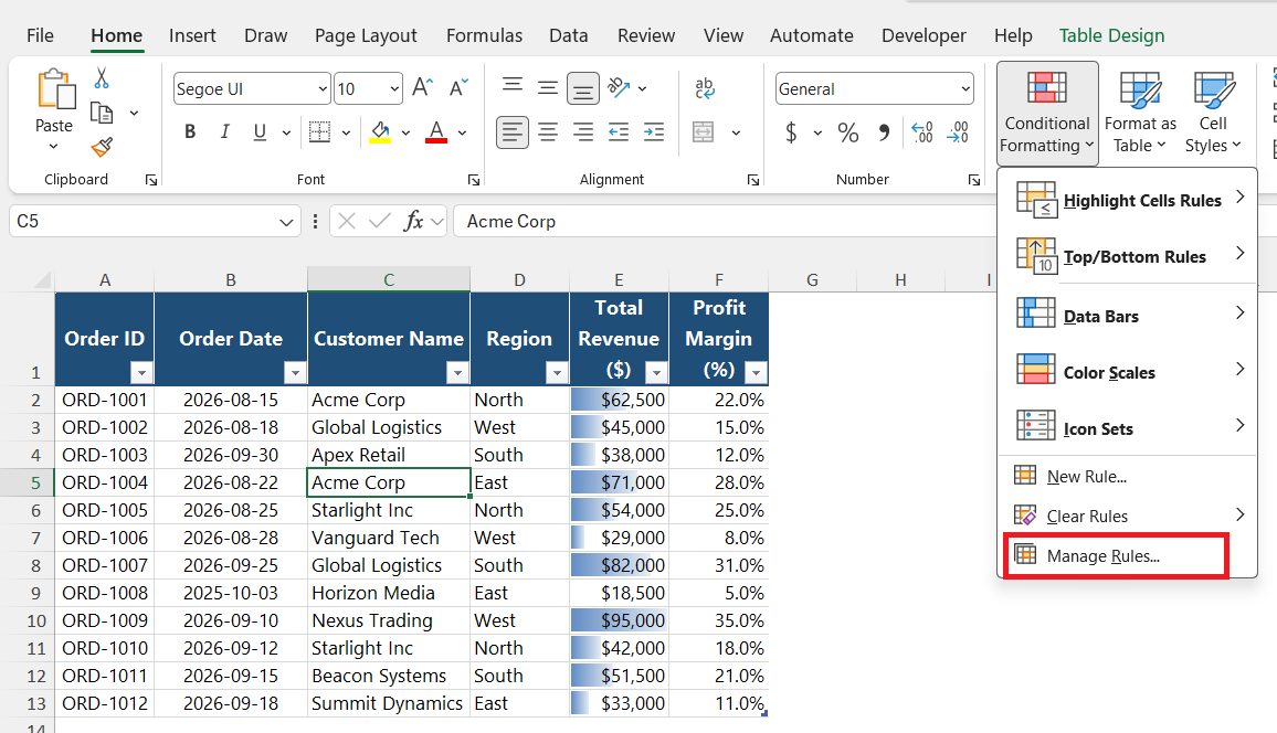 Conditional Formatting with Copilot