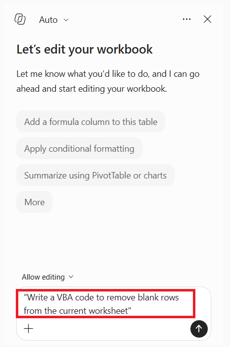 Copilot Write Excel VBA Macros