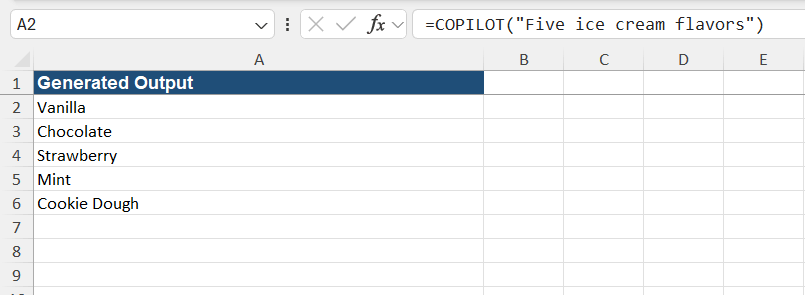 Excel COPILOT Function