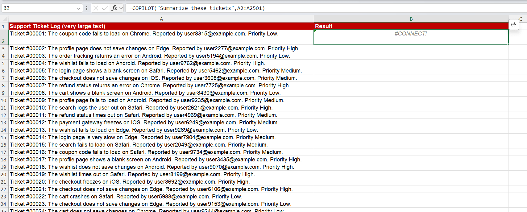 Excel COPILOT Function