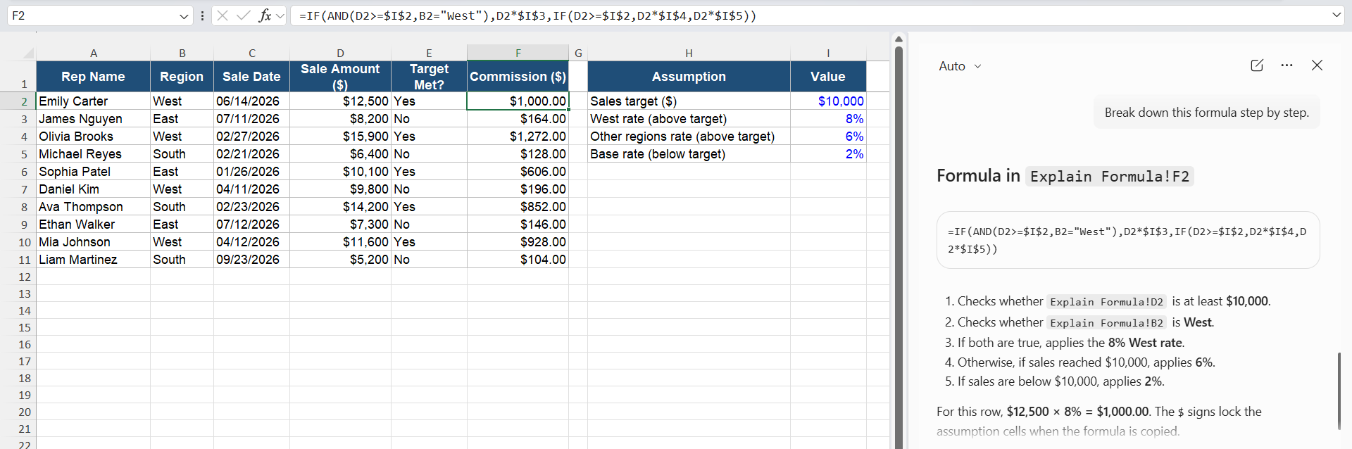 How to Fix and Explain Excel Formulas with Copilot