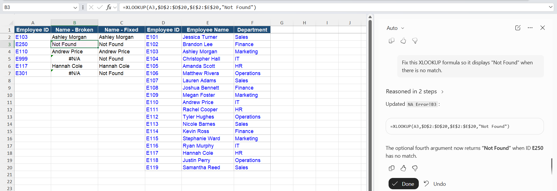 How to Fix and Explain Excel Formulas with Copilot