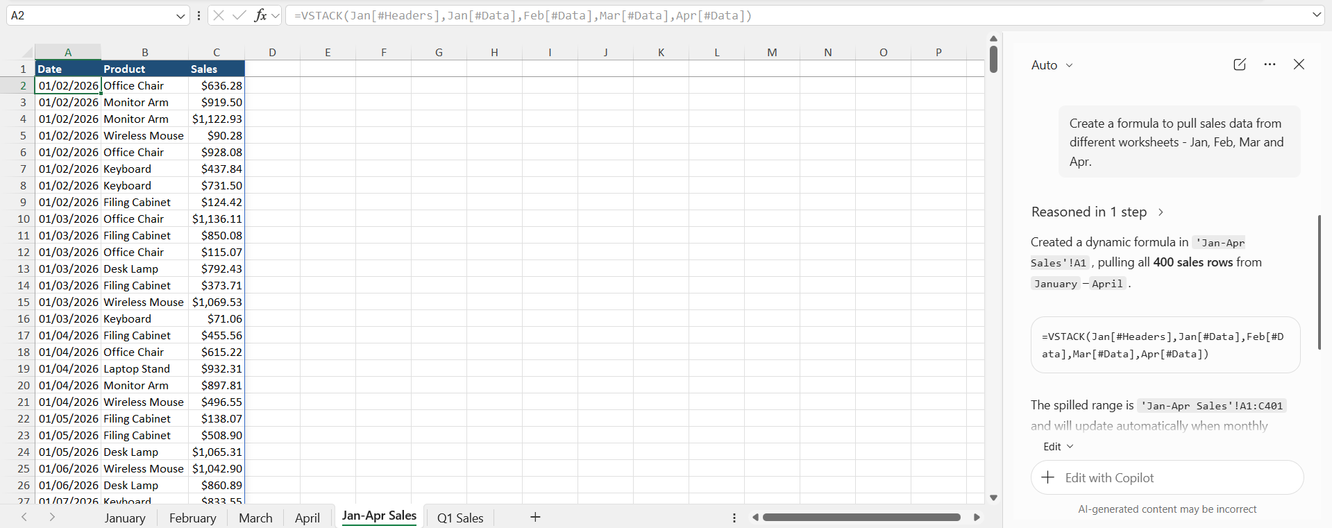 How to Import Data From Another Workbook Using Copilot 3