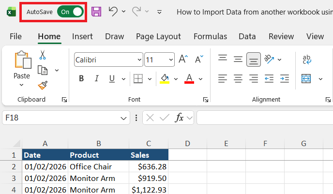 How to Import Data From Another Workbook Using Copilot 3