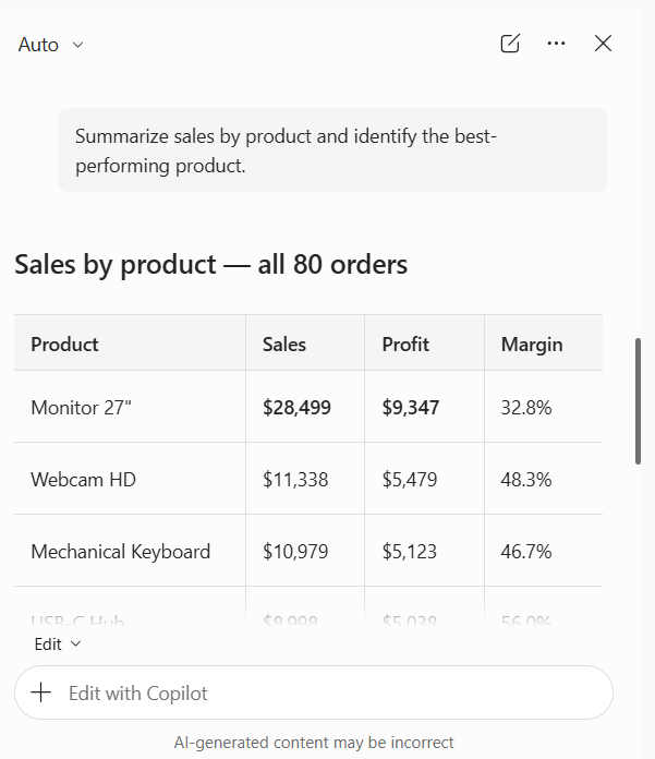 How to Summarize Excel Data with Copilot 6