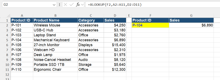 XLOOKUP and VLOOKUP Formulas with Copilot | MyExcelOnline