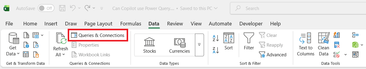 Can Copilot Use Power Query