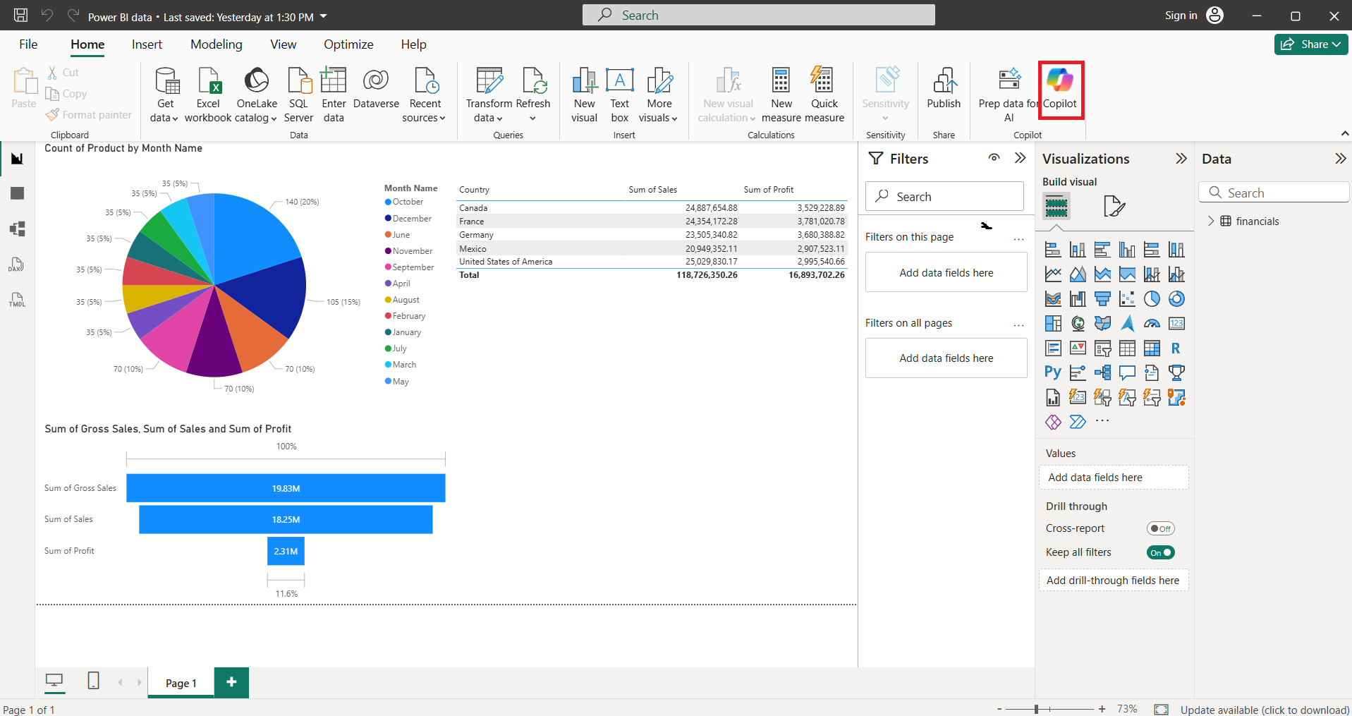 How to Analyze Power BI data with Copilot in Excel