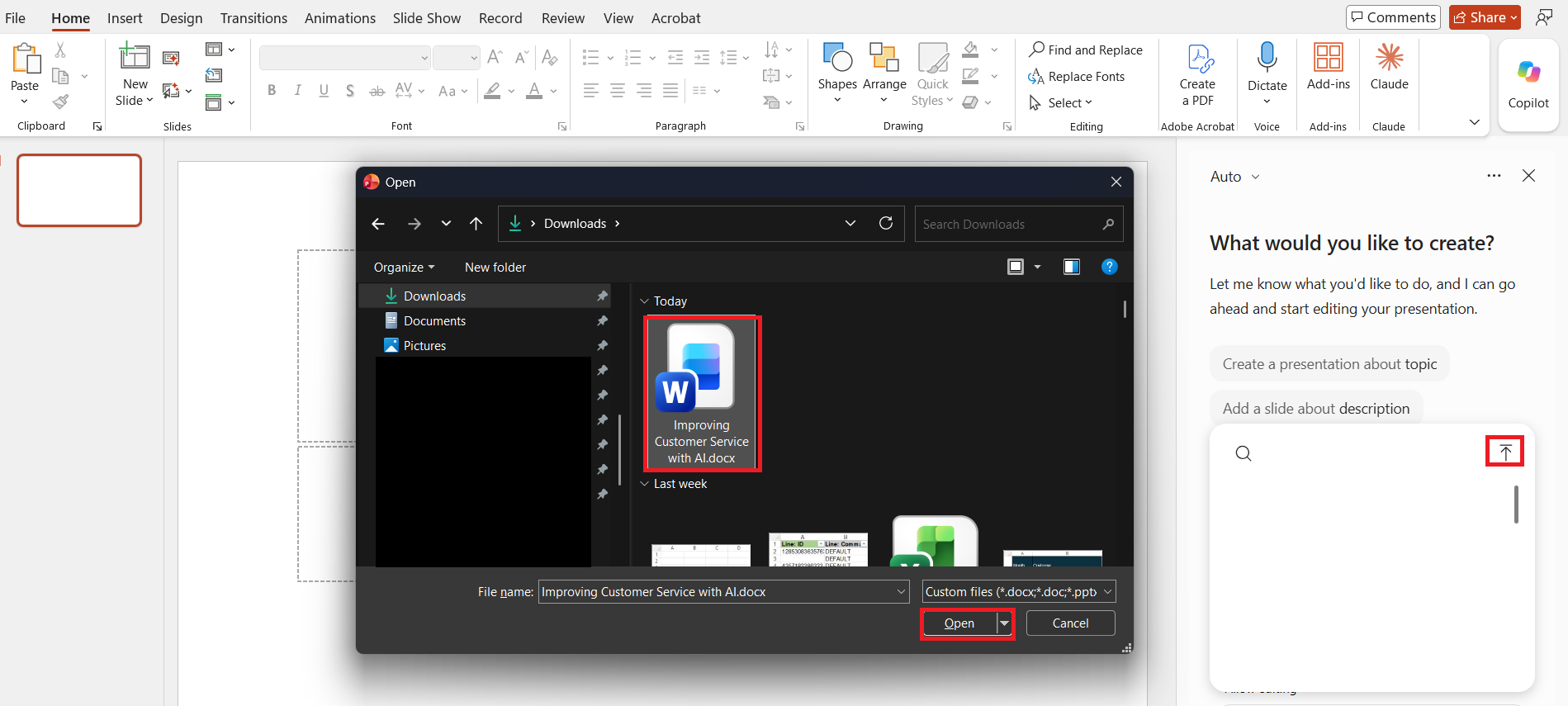 PowerPoint From Word Using Copilot